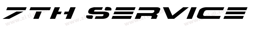 7th Service Expanded字体转换